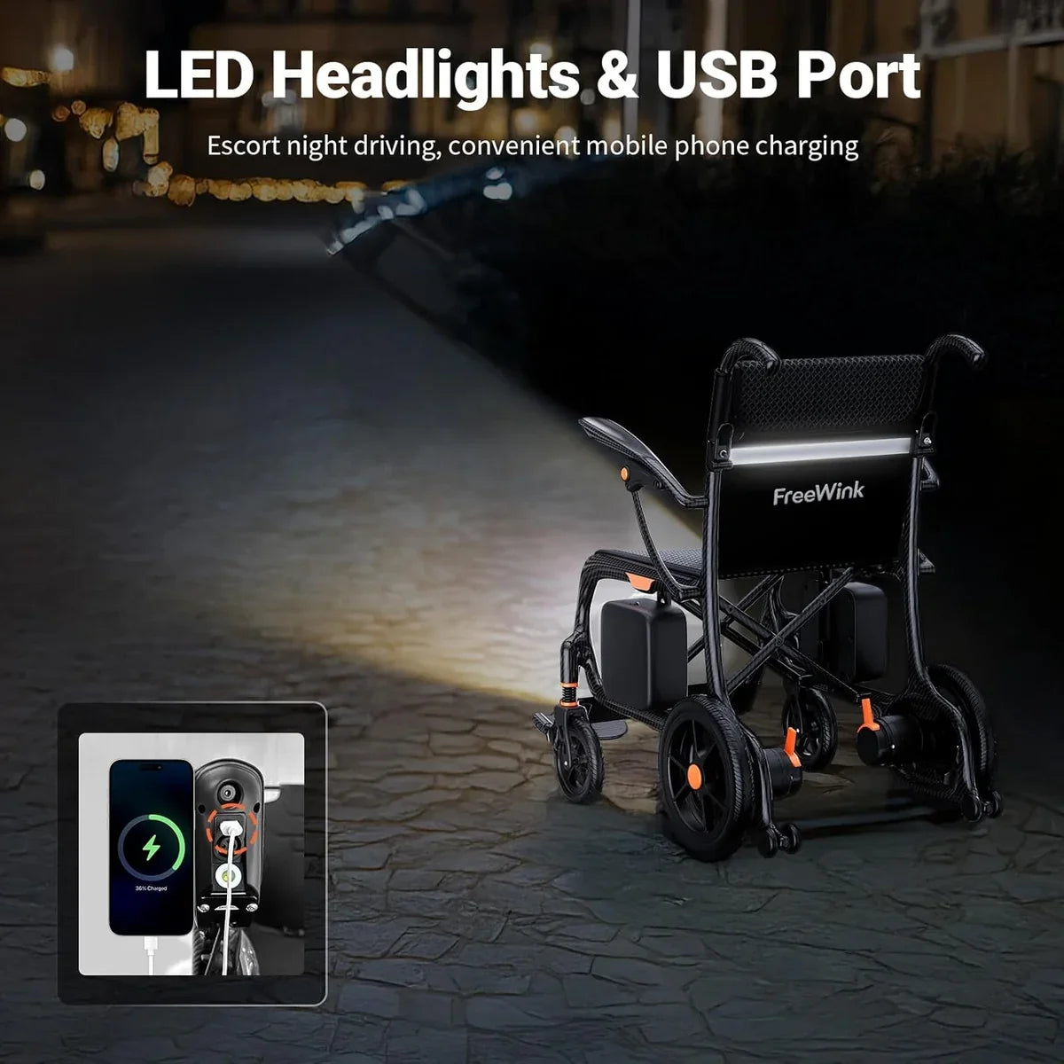 Carbon Fiber Foldable Electric Wheelchair – 28 lbs, 28-Mile Range