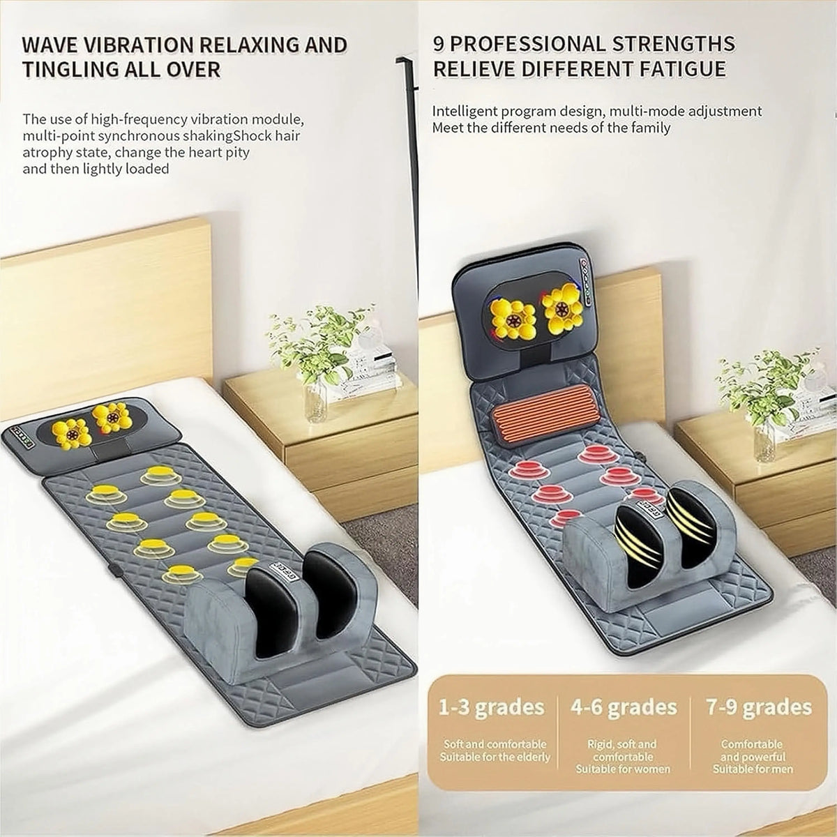 Revoro™ Foldable Full-Body Shiatsu Massage Mat with Neck & Leg Kneading