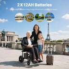 Carbon Fiber Foldable Electric Wheelchair – 28 lbs, 28-Mile Range